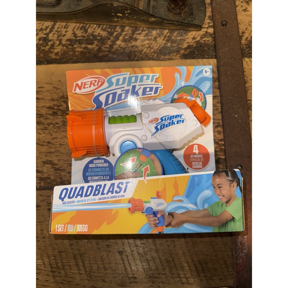 NERF SUPER SOAKER‎ QUADBLAST BLASTER SOAKING MACHINE EPIC BACKYARD BATTLES MULTI
